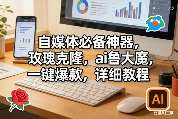 （17886期）玫瑰克隆软件，ai鲁大魔工具，自媒体必备神器，一键爆款，详细教程。-小栈创课网