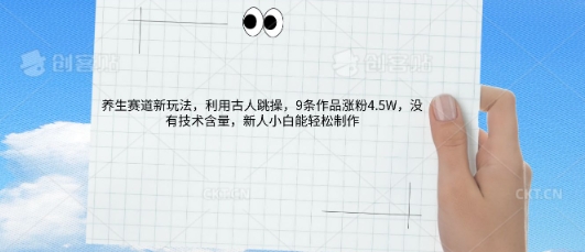 AI养生赛道新玩法，10条作品涨粉5.2W，操作简单，新人小白能轻松制作-小栈创课网