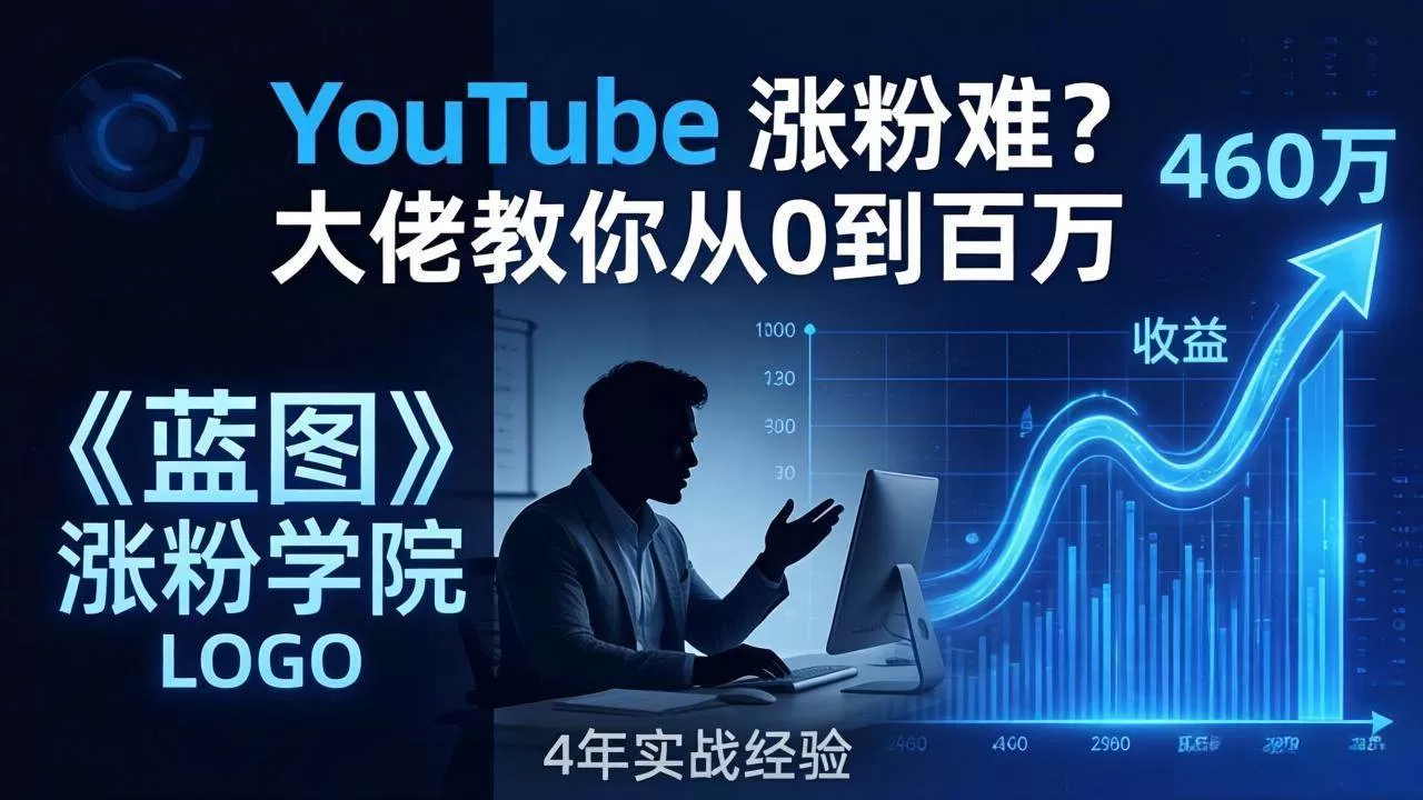 （17836期）YouTube 涨粉难？《蓝图涨粉学院》：4 年赚 460 万的大佬教策略，从0到百万有路径！-小栈创课网