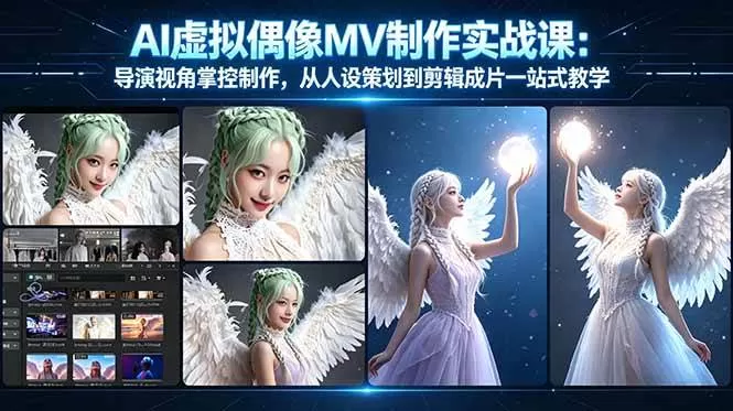 (17962期)AI虚拟偶像MV制作实战教学:导演视角掌控制作,从人设策划到剪辑成片一站式教学-小栈创课网