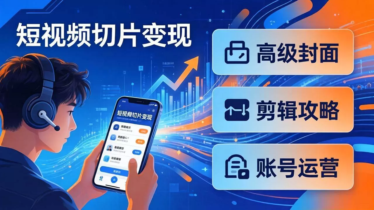 （17758期）短视频切片变现速成班2.0：高级封面+剪辑攻略+账号运营，0基础小白快速入局副业-小栈创课网
