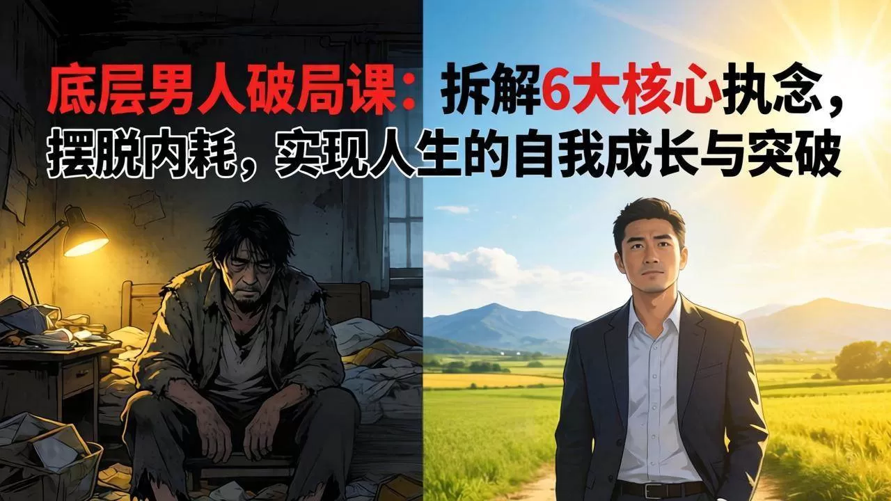 (17747期)付费文章:底层男人破局课:拆解 6 大核心执念,摆脱内耗,实现人生的自我成长与突破-小栈创课网