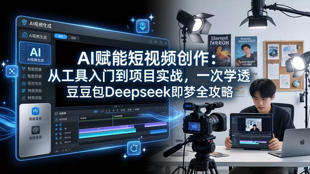 （17762期）AI赋能短视频创作：从工具入门到项目实战，一次学透豆包Deepseek即梦全攻略