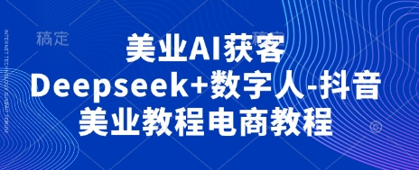 美业AI获客Deepseek+数字人-抖音美业教程电商教程-小栈创课网