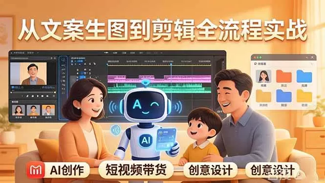 (17916期)原创 AI 剧情短视频带货:AI+家庭剧情+带货广告,从文案生图到剪辑全流程实战-小栈创课网